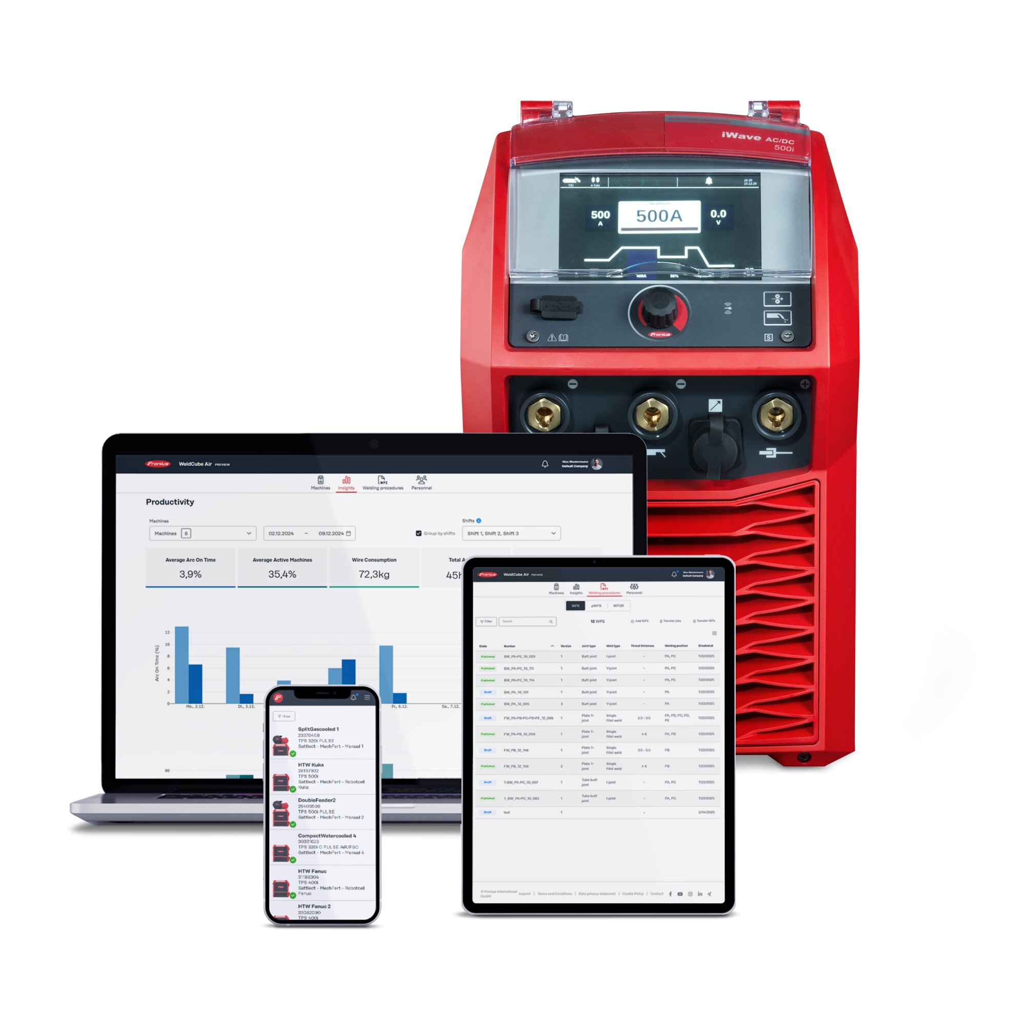 Fronius WeldCube -ohjelmistoratkaisut